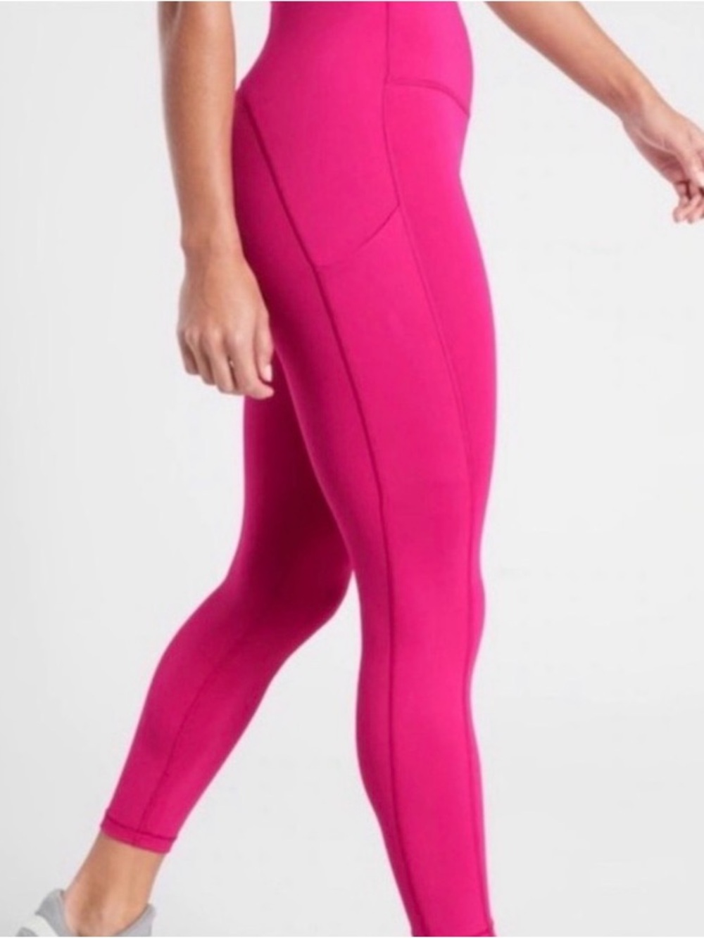 Athleta Stash Pocket 7/8 Tight Performance Leggings in Bright Pink